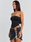 PLIZE MINI SKIRT DENIM Mini Skirt 