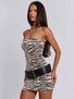 POLIANA MINI DRESS ZEBRA Mini Dress 