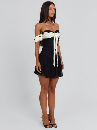 PRESLEY MINI DRESS BLACK POLKA DOT Mini Dress 