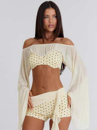 RIYA CROP TOP YELLOW POLKA DOT Crop Top 
