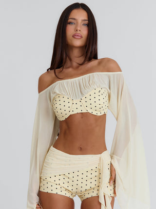 RIYA CROP TOP YELLOW POLKA DOT Crop Top 