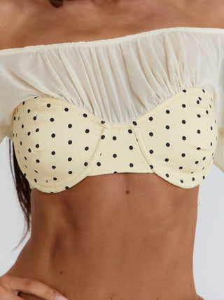 RIYA CROP TOP YELLOW POLKA DOT Crop Top 