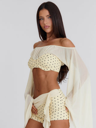 RIYA CROP TOP YELLOW POLKA DOT Crop Top 