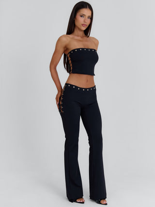 ROXIE LONGLINE TOP BLACK Top 