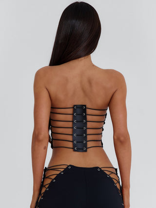 ROXIE LONGLINE TOP BLACK Top 