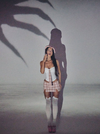 SCHOOLGIRL CORSET TOP WHITE Corset 