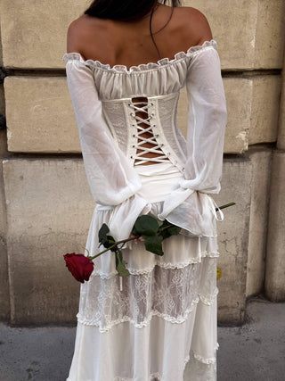 SOLALNES SKIRT WHITE Maxi Skirt 