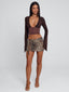 LULUM MINI SKIRT LEOPARD SEQUIN Mini Skirt 