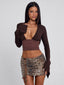 LULUM MINI SKIRT LEOPARD SEQUIN Mini Skirt 