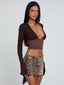 LULUM MINI SKIRT LEOPARD SEQUIN Mini Skirt 