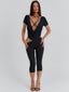SUMMA LONGLINE TOP BLACK Crop Top 