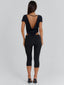 SUMMA LONGLINE TOP BLACK Crop Top 