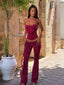 SUMMEI CORSET TOP BURGUNDY Corset 