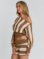 SUNDAZE SHORTS BROWN BEIGE STRIPE Shorts 