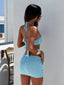 TAIN MINI SKIRT BLUE Mini Skirt 