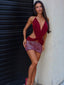 TAMANNA MINI DRESS DEEP RED Mini Dress 