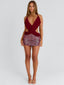 TAMANNA MINI DRESS DEEP RED Mini Dress 