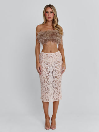 TERISA TOP TAUPE Crop Top 