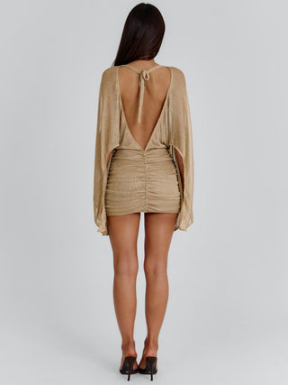 VANNA MINI DRESS GOLD Mini Dress 