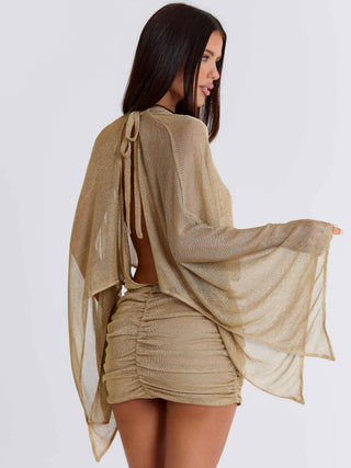 VANNA MINI DRESS GOLD Mini Dress 