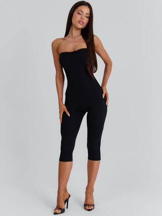 VICTORIA CAPRI JUMPSUIT BLACK Jumpsuit 