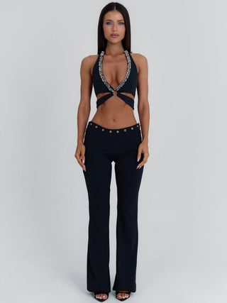 WILOH CROP TOP BLACK Crop Top 