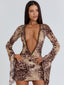 YESINA MINI DRESS BROWN Mini Dress 