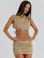 ZARIA MINI DRESS GOLD Mini Dress 