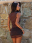 ZIANE MINI DRESS CHOCOLATE BROWN Mini Dress 