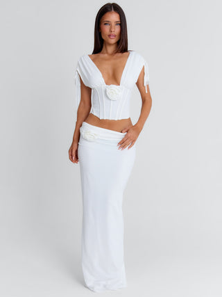 ZURAI MAXI SKIRT WHITE Maxi Skirt 