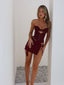 ZURIEL MINI DRESS BURGUNDY Mini Dress 