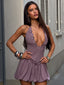 PAISLEE MINI DRESS DUSTY PURPLE Mini Dress 